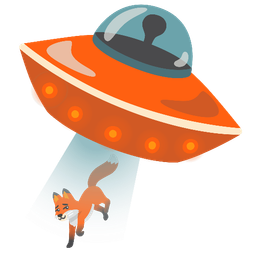 flying saucer and fox