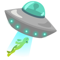 flying saucer and frog