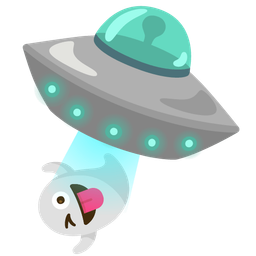 flying saucer and ghost