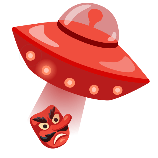 Flying saucer and Goblin