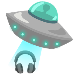 flying saucer and headphone