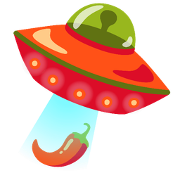 flying saucer and hot pepper