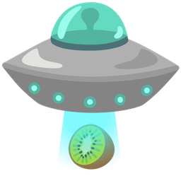 flying saucer and kiwi fruit