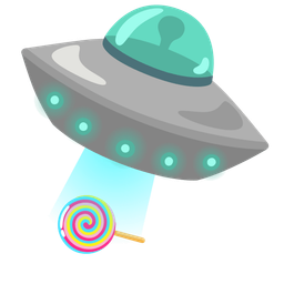 flying saucer and lollipop