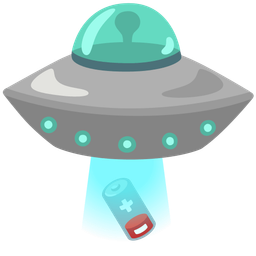 flying saucer and low battery