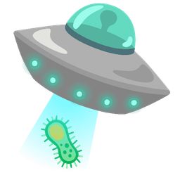 flying saucer and microbe