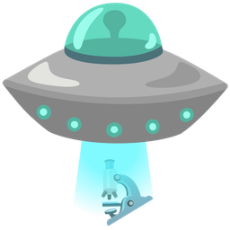 flying saucer and microscope