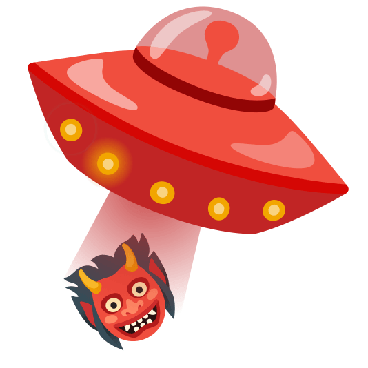 Flying saucer and Ogre