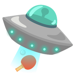 flying saucer and ping pong