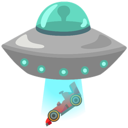 flying saucer and racing car