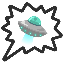 flying saucer and right anger bubble