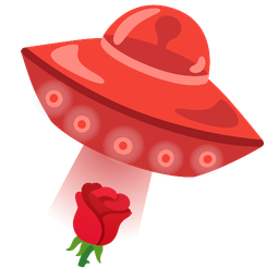 flying saucer and rose