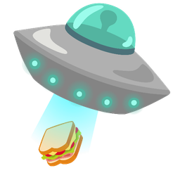 flying saucer and sandwich