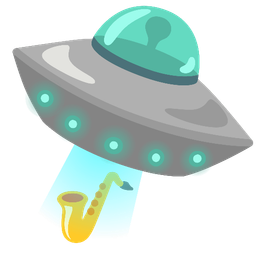 flying saucer and saxophone