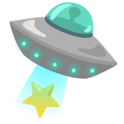 flying saucer and star