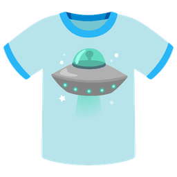 flying saucer and t-shirt