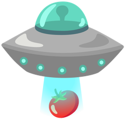 flying saucer and tomato