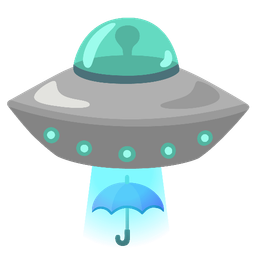 flying saucer and umbrella