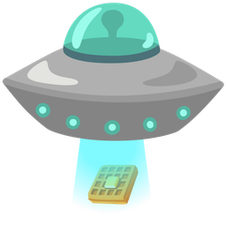 flying saucer and waffle