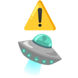 flying saucer and warning