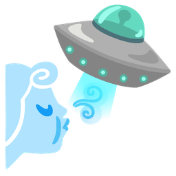 flying saucer and wind face