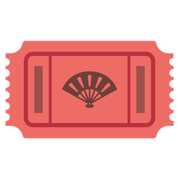 folding hand fan and admission tickets