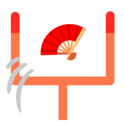 folding hand fan and american football