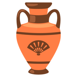 folding hand fan and amphora