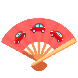 folding hand fan and automobile