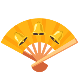 folding hand fan and bell