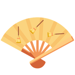 folding hand fan and broom
