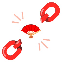 folding hand fan and chains