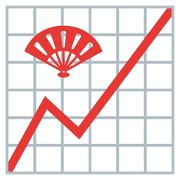 folding hand fan and chart increasing