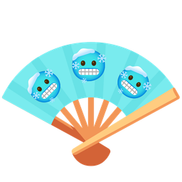folding hand fan and cold face
