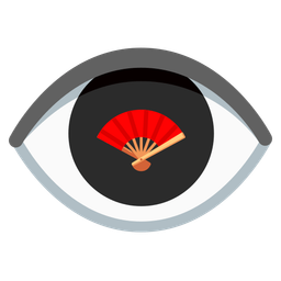 folding hand fan and eye