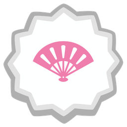 folding hand fan and fish cake with swirl