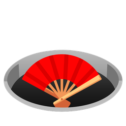 folding hand fan and hole