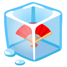 folding hand fan and ice