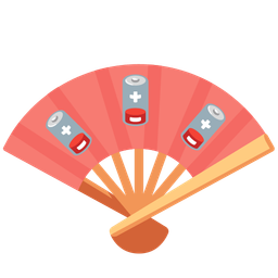 folding hand fan and low battery