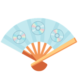 folding hand fan and optical disk