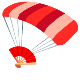 folding hand fan and parachute