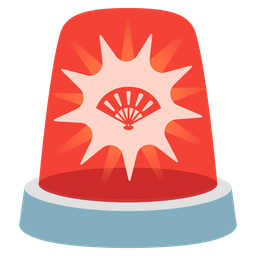 folding hand fan and police car light