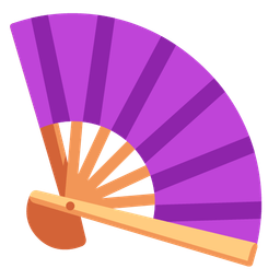 folding hand fan and purple heart
