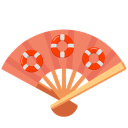folding hand fan and ring buoy