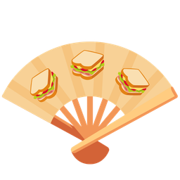 folding hand fan and sandwich