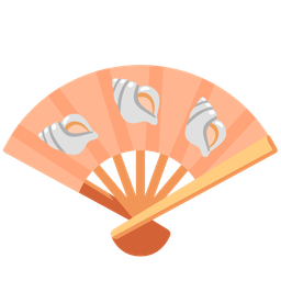 folding hand fan and spiral shell