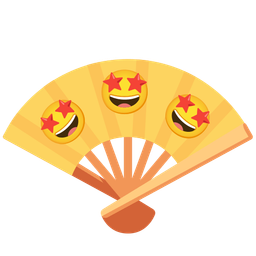 Folding hand fan and Star-struck