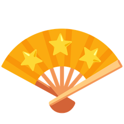 folding hand fan and star
