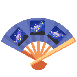 folding hand fan and telescope