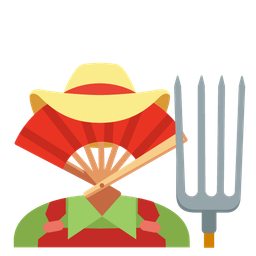 folding hand fan and tractor